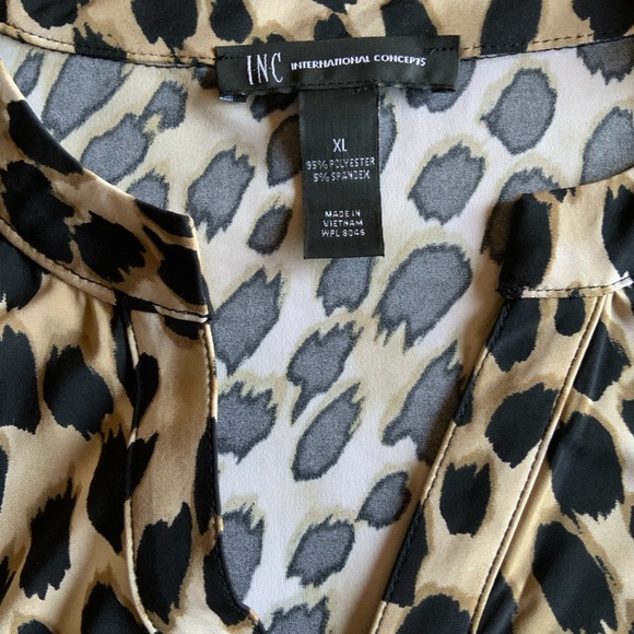 INC International Concepts Printed Zip-Pocket Top SIZE X-LARGE - Picture 7 of 8